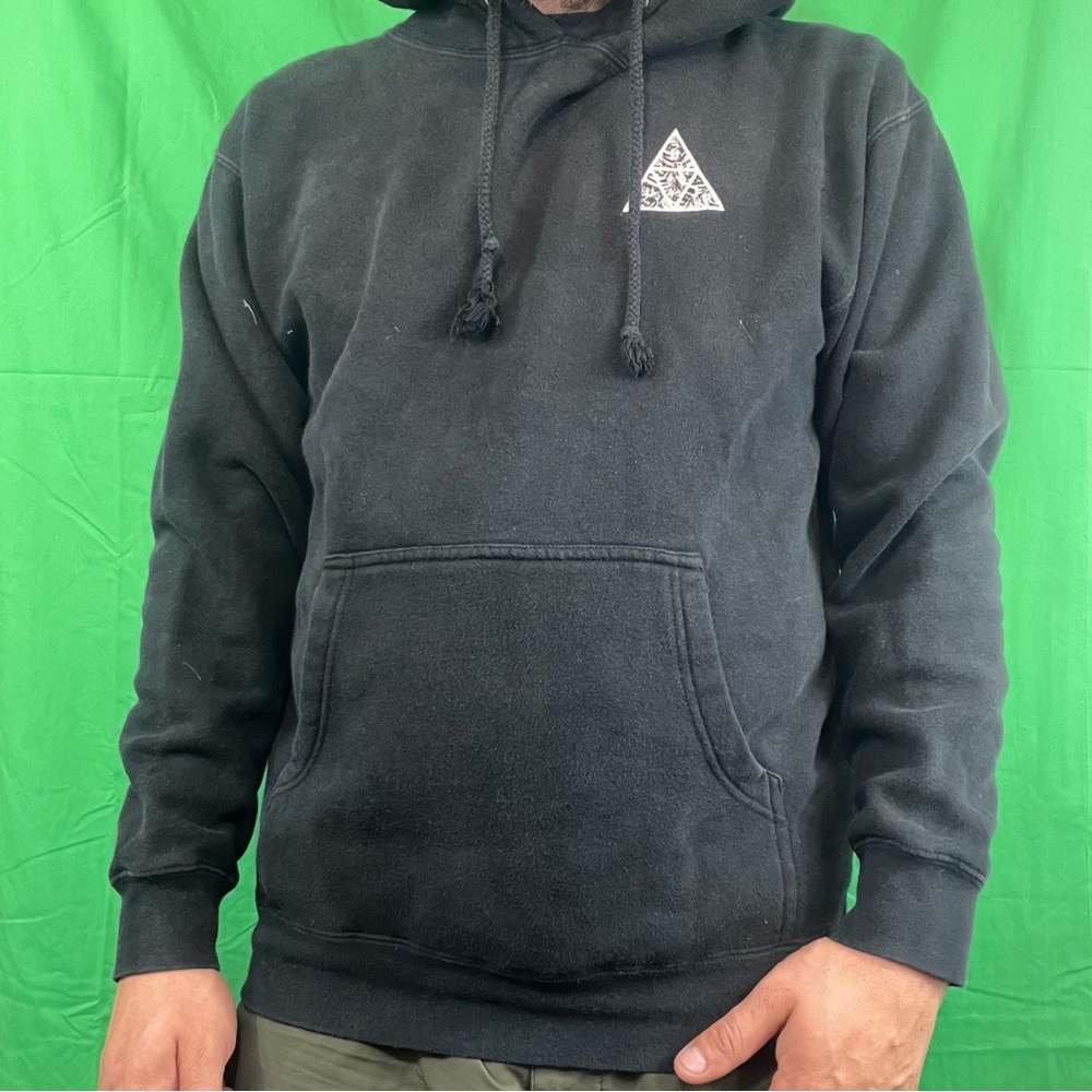 Black Huf Hoodie With Triangle Logo